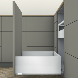 MERIVOBOX tiroir poubelle E BOXCAP blanc soie mat