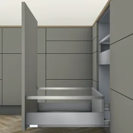 MERIVOBOX tiroir poubelle E avec tube gris indium mat