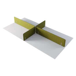 Paire de fixations pour panneau séparateur