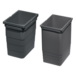 Seaux pour poubelles tiroir MERIVOBOX anthracite