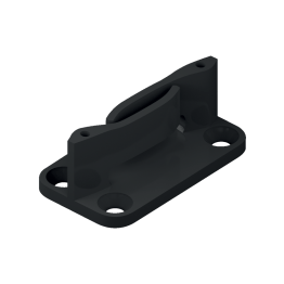 Guide bas pour porte coulissante en bois