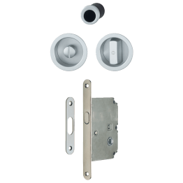 Ensemble rond fermeture porte coulissante