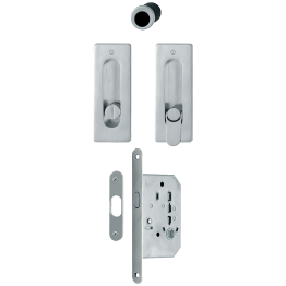 Ensemble rectangulaire fermeture porte coulissante