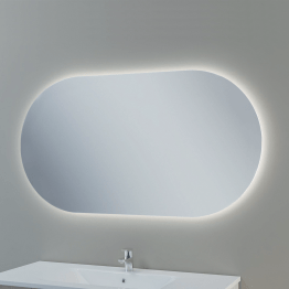 Miroir ovale avec luminaire