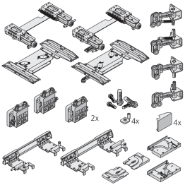 Garniture Frontino 40 pour 2 portes