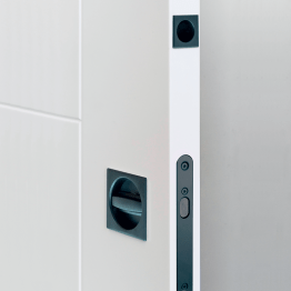 Ensemble carré fermeture porte coulissante