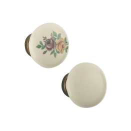 Bouton porcelaine bronzé