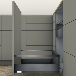 MERIVOBOX tiroir poubelle E avec tube gris orion mat