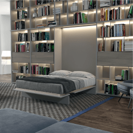 Lit abattable vertical en applique