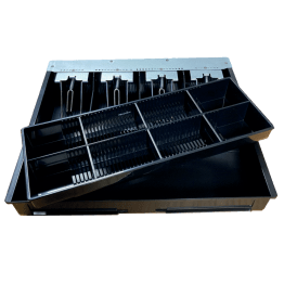 Casier à monnaie, pièces et chèques