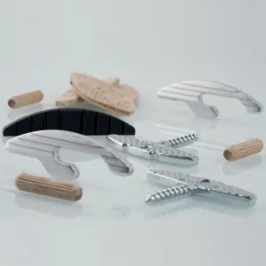 Onzichtbare houten drevels, spies, lamellen