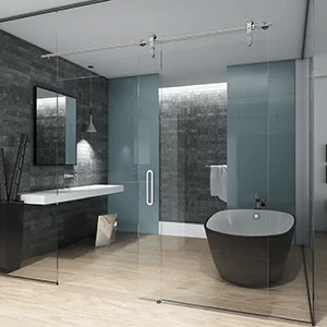 Rails et roulettes apparents