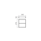 Boîte largeur 242 mm design bois