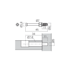 Tourillon TWINSTART filet bois Ø6 mm