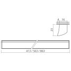 Réglette LED en applique 12 V pour dressing