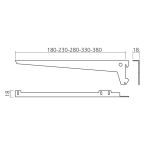 Supports équerre pour crémaillère acier