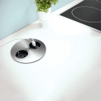 Blok met 1 inbouwstopcontact, 1 dubbele USB lader Twist