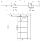 Porte coulissante BASIC TOP Verre dépoli