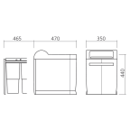 Poubelle tri sélectif 36 L