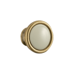 Knop porselein gebronsd