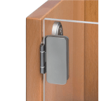 Charnière clipsable à nœud pour porte en verre
