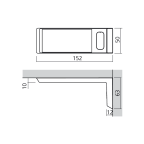 Set 3 LED-Anbauleuchten 12 V