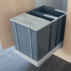 Poubelle coulissante tri sélectif 32 L
