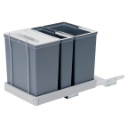 Poubelle coulissante tri sélectif 32 L