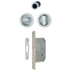 Set Schiebetürschloss, Aluminium.