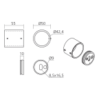 Embase murale Q-Line