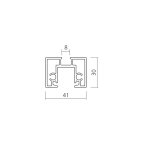 Profil haut/bas pour porte PS65