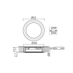 Set van 3 LED spots 230 V Ø58 mm