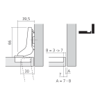 Scharnier CLIP top BLUMOTION 110° Mittelanschlag