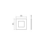 Quadratischer Schiebetürgriff