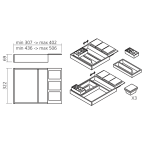 Badezimmer-Ordnungssystem für Auszüge