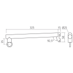 Halter für Tablar und Kleiderstange