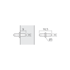 Fachbodenträger Ø 3 mm