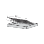 Horizontaal bed met opbergruimte