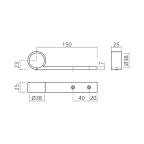 Handlaufhalter, flach