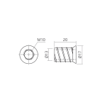 Schroefmoer M10