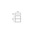 Cadre largeur 242 mm design acier