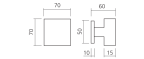 Bouton de porte QUADRA
