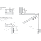 Eckschrank-Falttürscharnier CLIP top