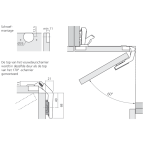 Hoekkastvouwdeurscharnier CLIP top