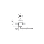 Mini-USB-Steckdose, rund