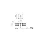 Vierkant mini blok USB
