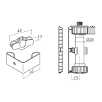 Magnetische clip voor plint