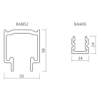 Rail simple pour Centerfold et Variofold