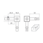 Verbindungsknoten CADRO 3-fach, 3D