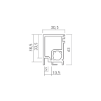 Profil vertical pour cadre de porte PS40